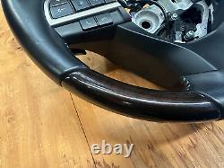 2016-2021 Lexus LX570 Steering Wheel Paddle Shifters Black Wood With Switches OEM