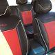 2016 Cool Red Pvc Leather Car Seat Cover Set Headrest Steering Wheel Shift Knob