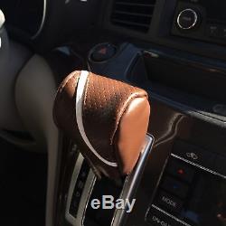 2016 Dark Brown Seat Cover Steering Wheel Shift Knob Headrest Pillow 3D Style