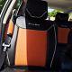 2016 Orange Pvc Leather Car Seat Cover Set Head Rest Steering Wheel Shift Knob