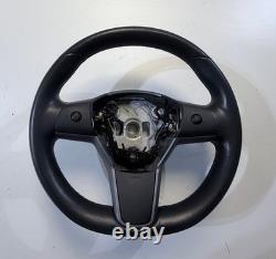 2017-2020 Tesla Model 3 Steering Wheel Leather Black (Non-Heated) 1105324-00-G
