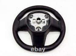 2017-2025 Tesla Model 3 Y Steering Wheel Black Leather OEM 1095222-00-L