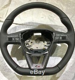 2017+ Seat 6f Leon Ibiza Arona Flat Bottem Steering Wheel Fr Red Stitching Mint