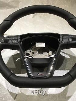 2017+ Seat 6f Leon Ibiza Arona Flat Bottem Steering Wheel Fr Red Stitching Mint