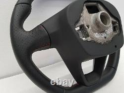 2017 Seat Ibiza 6p Fr Black Leather Flat Bottom Steering Wheel Oem 5f0419091r