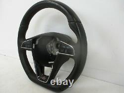2018 Seat Leon Fr Flat Bottom Steering Wheel Leather 575419091h #21398