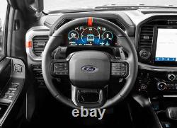 2021-2024 Ford F150 Raptor OEM M-3600-F15B Leather Steering Wheel Red Sightline