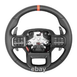 2021-2024 Ford F150 Raptor OEM M-3600-F15B Leather Steering Wheel Red Sightline
