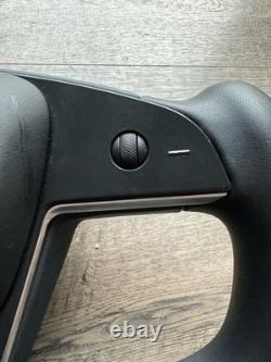 2021-2025 Tesla Model S X Yoke steering wheel black OEM 1622612-00-G