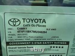 2021 Toyota Camry New 2021 Camry XLE AWD White