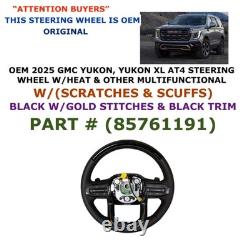2025 GMC Yukon AT4 steering wheel BLACK WithHEAT 85761191