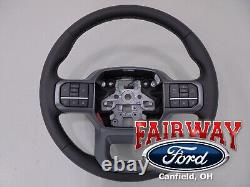 23 thru 24 Super Duty F250 F350 XL XLT OEM Ford Black Leather Steering Wheel