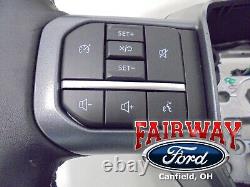 23 thru 24 Super Duty F250 F350 XL XLT OEM Ford Black Leather Steering Wheel