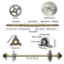 29 Go Kart Rear Axle Kit + 6 Wheels+ Seat + Steering Tie Rod Kit Drift Trike