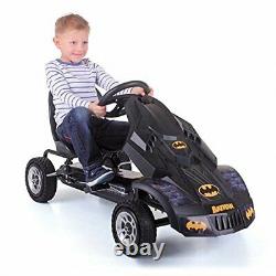 3 Point Steering Batmobile Pedal Go Kart with Adjustable Safe Seat & Rubber Wheels