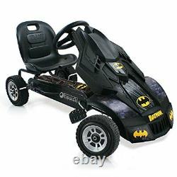 3 Point Steering Batmobile Pedal Go Kart with Adjustable Safe Seat & Rubber Wheels