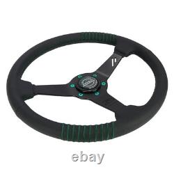 3-Spoke 20 Steering Wheel Year Anniversary Black Perforated Leather Reinforced