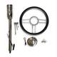30 Manual Chrome Steering Column With 14 9 Holes Steering Wheel & Horn Button
