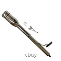 30 Manual Chrome Steering Column with 14 9 Holes Steering Wheel & Horn Button