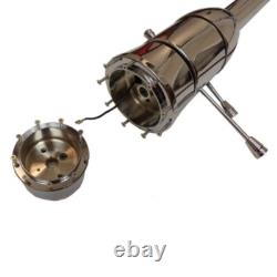 30 Manual Chrome Steering Column with 14 9 Holes Steering Wheel & Horn Button