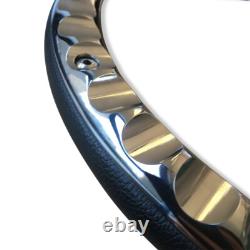 30 Manual Chrome Steering Column with 14 9 Holes Steering Wheel & Horn Button