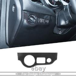 34x Carbon Fiber Full Interior Steering Wheel Cover Trim Kits For Challenger 15+