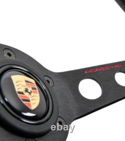 350mm MOMO Leather Steering Wheel fits for Porsche Classic OE#PCG34708410 Black