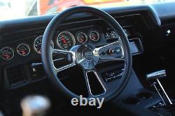 350mm Universal Polished Steering Wheel Ford Chevy Muscle C10 Half Wrap Hot Rod