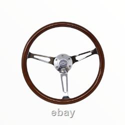 380mm 15 Grant Classic Nostalgia Style Wood Grain 3 Spoke Steering Wheel Chevy