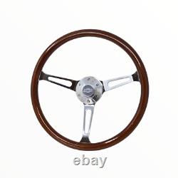 380mm 15 Grant Classic Nostalgia Style Wood Grain 3 Spoke Steering Wheel Chevy