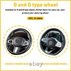 38cm Carbon Fiber Universal Car Steering Wheel Booster Cover NonSlip Accessories