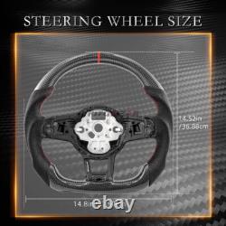 3K Carbon Fiber Steering Wheel For Volkswagen Golf GTI MK7 15-19 Alcantara Grips