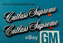 4 Door 80 87 Olds Cutlass Supreme Nos Fender Emblem Set 4dr Sedan Oem Gm Trim