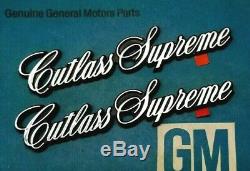 4 Door 80 87 Olds Cutlass Supreme Nos Fender Emblem Set 4dr Sedan Oem Gm Trim