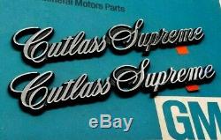 4 Door 80 87 Olds Cutlass Supreme Nos Fender Emblem Set 4dr Sedan Oem Gm Trim