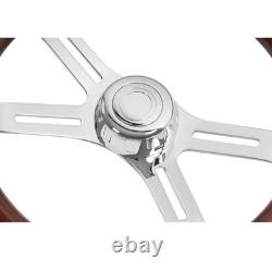 4 Spoke 18 For 1986+ Freightliner Kenworth Peterbilt Volvo Wood Steering Wheel
