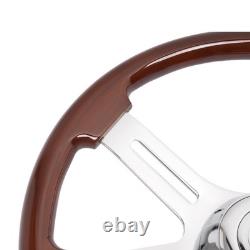4 Spoke 18 For 1986+ Freightliner Kenworth Peterbilt Volvo Wood Steering Wheel