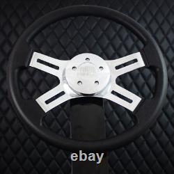 4 Spoke Chrome Black Steering Wheel 16 Freightliner, Kenworth, Peterbilt, Volvo