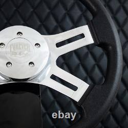 4 Spoke Chrome Black Steering Wheel 16 Freightliner, Kenworth, Peterbilt, Volvo