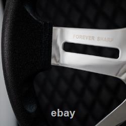 4 Spoke Chrome Black Steering Wheel 16 Freightliner, Kenworth, Peterbilt, Volvo