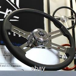 4 Spoke Steering Wheel 18 Black (Freightliner, Kenworth, Peterbilt, Volvo)