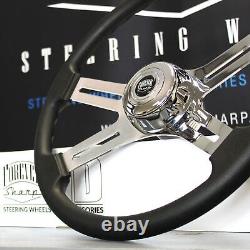 4 Spoke Steering Wheel 18 Black (Freightliner, Kenworth, Peterbilt, Volvo)
