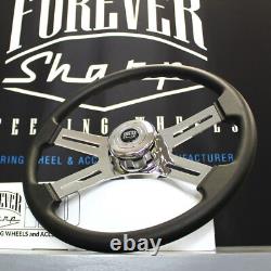 4 Spoke Steering Wheel 18 Black (Freightliner, Kenworth, Peterbilt, Volvo)