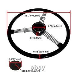 400mm Vintage Iron 3 Spoke Banjo Vintage Classic Steering Wheel For Porsche 356