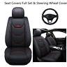 5 Car Seat Covers Full Set With Waterproof Leather Universal For Sedan Suv Truck