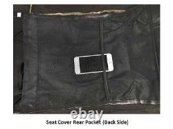 5 PC Dodge Elite Seat Covers & Steering Wheel Cover Synth Leather Fast Shipping