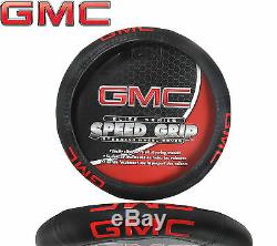 5 PC GMC Elite Seat Covers & Steering Wheel Cover Synth Leather Fast Shipping