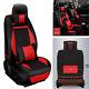 5-seats Pu Leather Car Seat Covers Front+rear With Pillows& Steering Wheel Cover