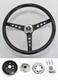 65-69 Ford Mustang Grant Steering Wheel Black On Black 15 Mustang Center Cap