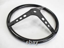65-69 Ford Mustang Grant Steering Wheel Black on Black 15 Mustang Center Cap